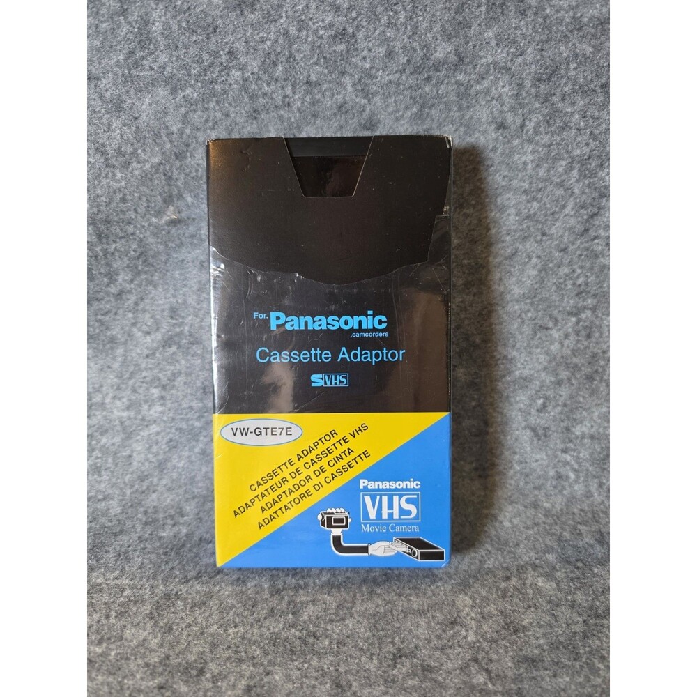 Panasonic VW-GTE7E VHS Cassette Adaptor S-VHS Camcorder Tape Adapter Brand New